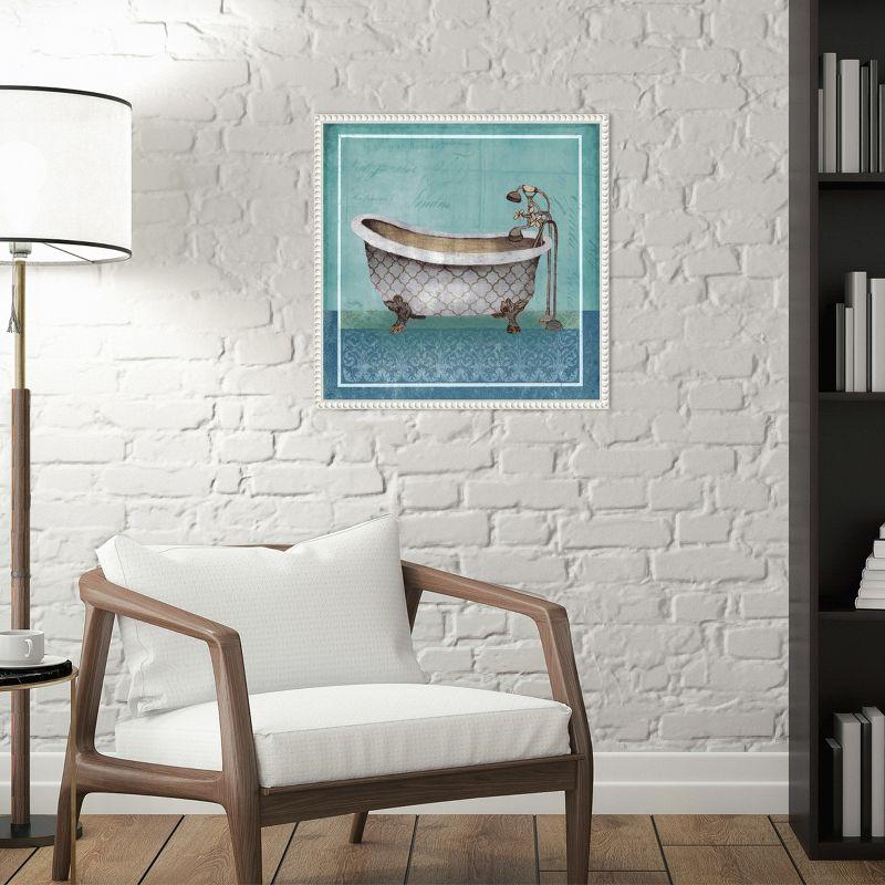 Amanti Art Regal Blue Tub I by Elizabeth Medley Framed Canvas Wall Art