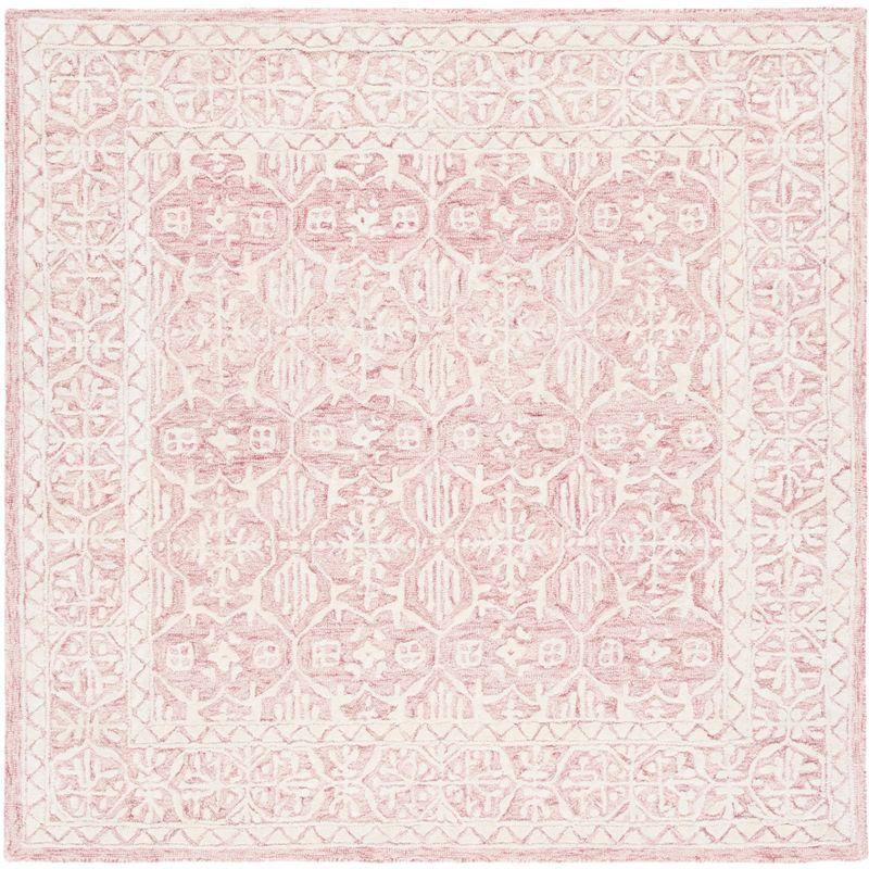 Metro MET903 Hand Tufted Indoor Area Rug - Dark Pink/Ivory - 6'x6' - Safavieh