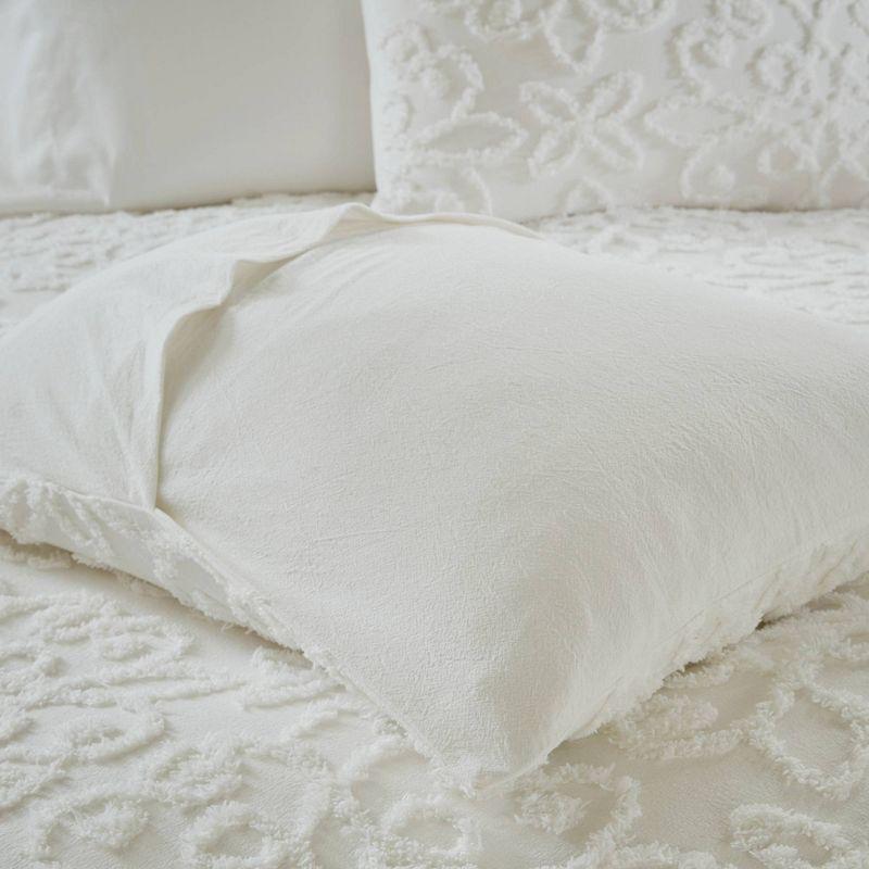 Amber Tufted Cotton Chenille Duvet Cover Set