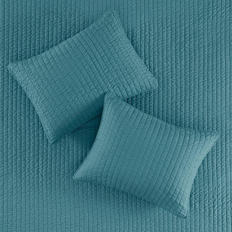 Madison Park Barwick Reversible Solid 3 Piece Quilt Set