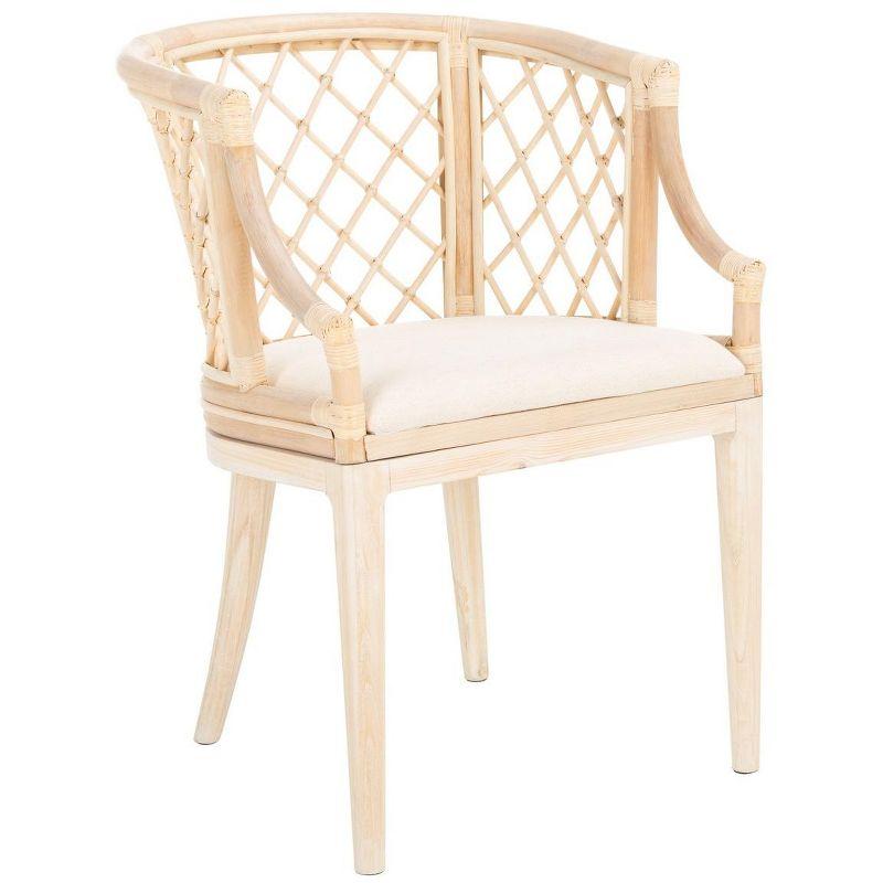 Carlotta Arm Chair - SEA4013 - Natural/White Washed - Safavieh