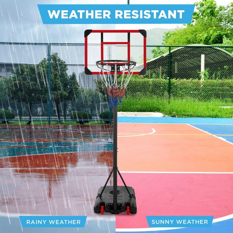 Best Choice Products Kids Height-Adjustable Basketball Hoop, Portable Backboard System w/ 2 Wheels