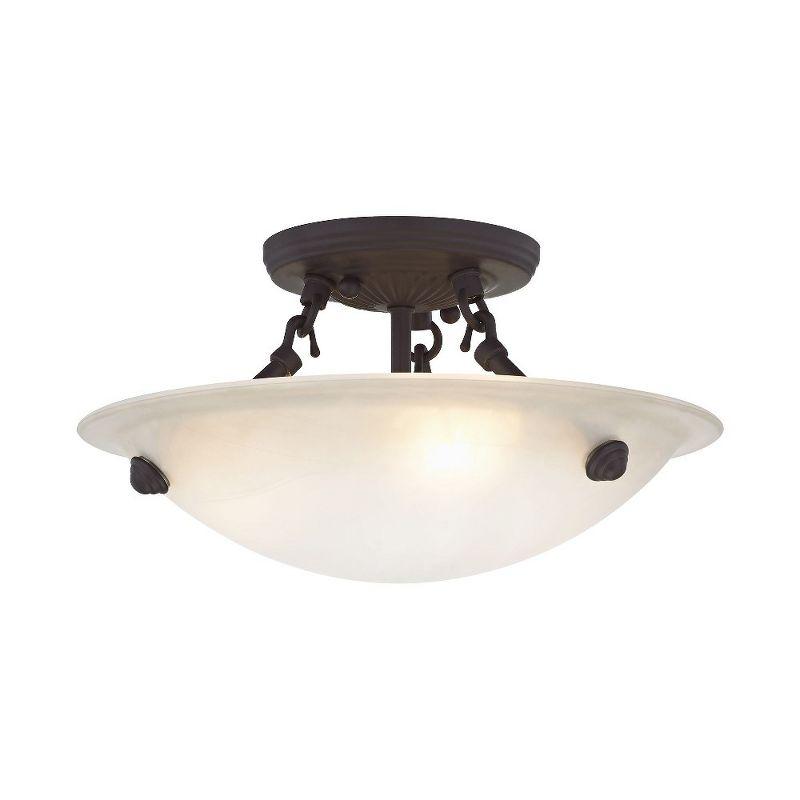 Livex Lighting Oasis 3 - Light Semi-Flush Mount in  Bronze