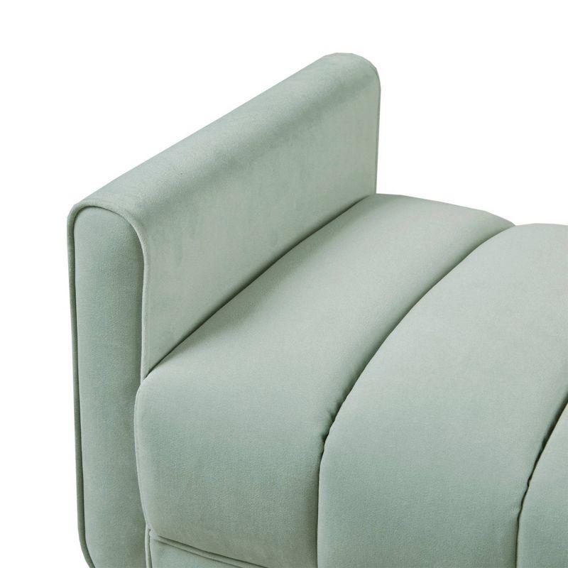 Lyndale Upholstered Modern Accent Bench Seafoam - Madison Park: Entryway, Indoor, Solid Wood Legs