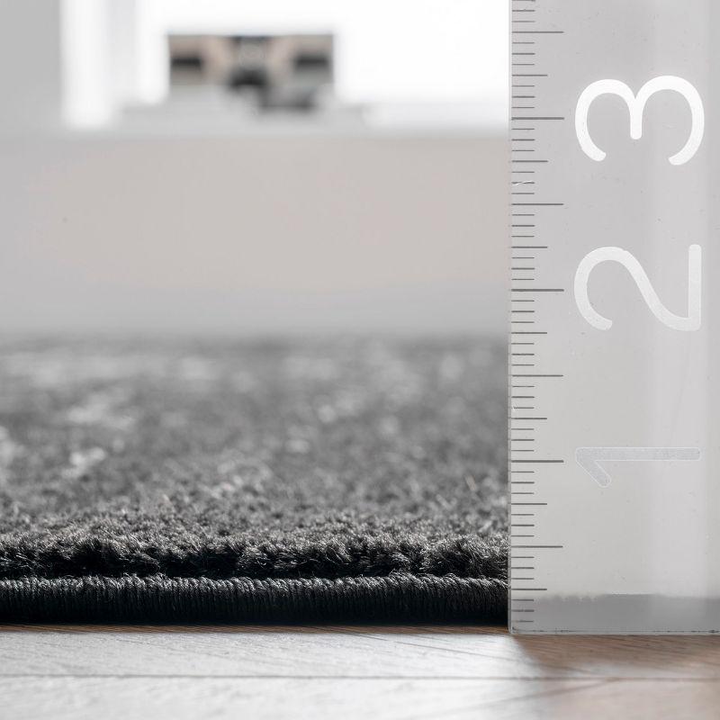 Nuloom Arlena Medallion 4x6 Indoor Area Rug for Living Room Bedroom Dining Room Kitchen, Black/Grey
