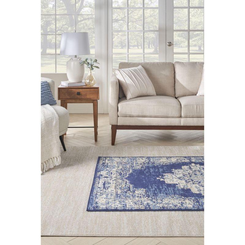 Charlton Home® Golter Grafix 5'3" X 7'3" Navy Blue Vintage Indoor Rug