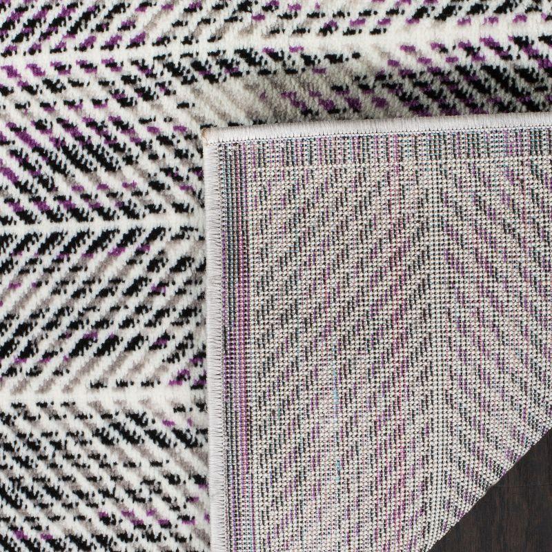 Skyler SKY194 Power Loomed Indoor Area Rug - Grey/Purple - 6'7"x6'7" - Safavieh