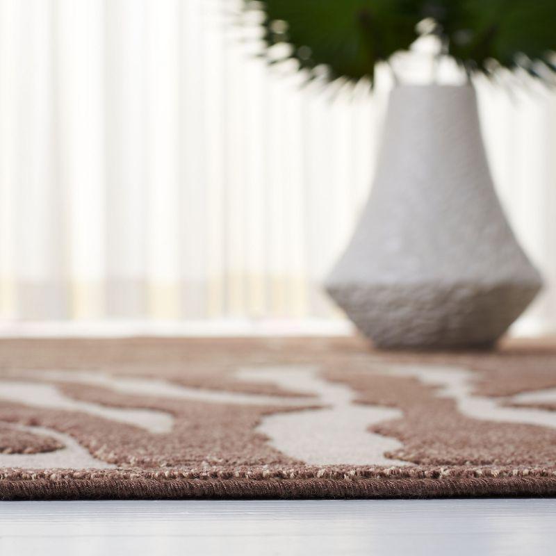 Paradise PAR83 Power Loomed Area Rug - Creme/Brown - 5'3"x7'6" - Safavieh.