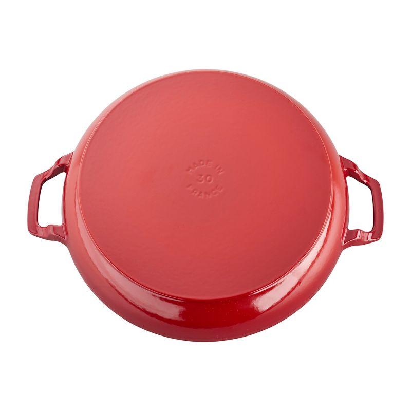 Cherry Red Cast Iron 3.5-qt Covered Braiser with Handles