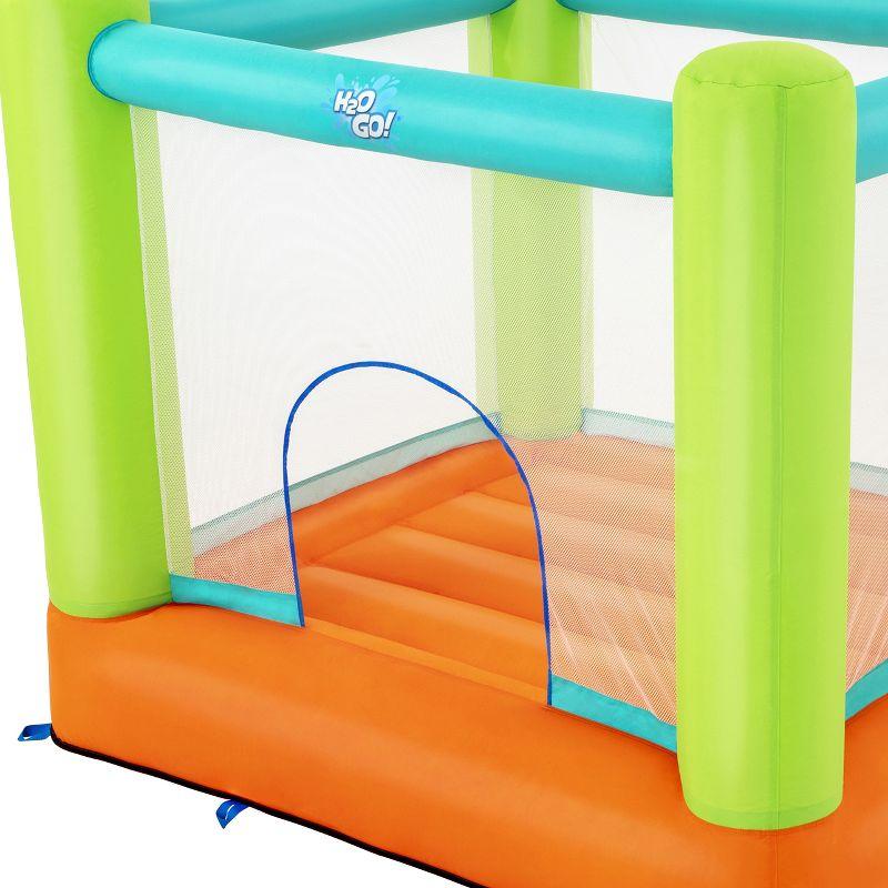 Vibrant Green and Orange Inflatable Kids Bouncer with Slide