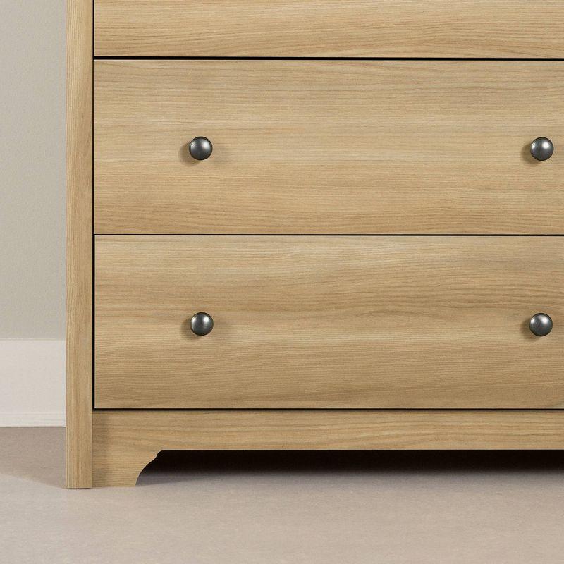 Natural Ash 5-Drawer Vertical Chest with Laminate Finish