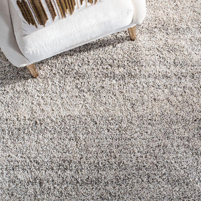 Hudson Shag SGH295 Power Loomed Indoor Area Rug - Ivory/Grey - 4'x4' - Safavieh