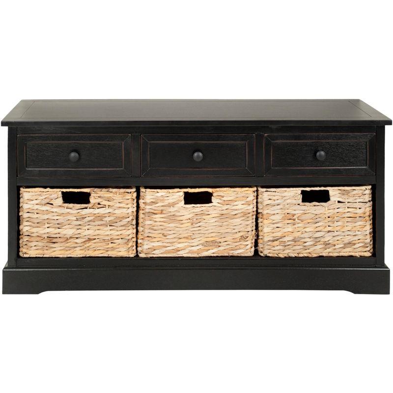 Adayla Solid Wood Drawers Storage Bench