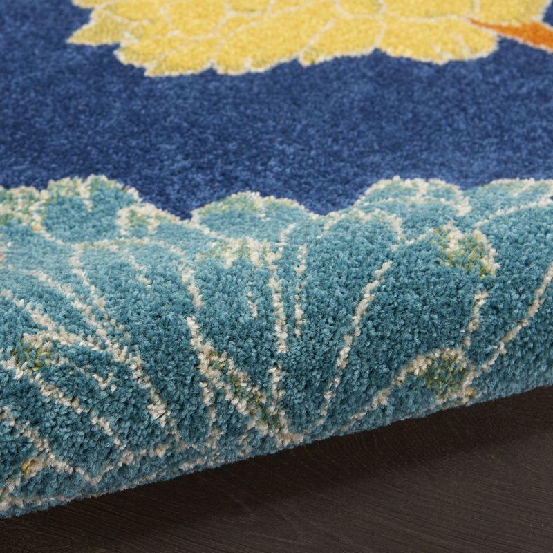 Nourison Allur Oversized Flowers Indoor Area Rug Navy Multicolor 7'10" x 9'10"