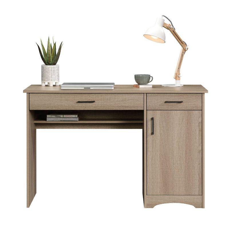 Summer Oak Wood Computer Desk with Drawer and Keyboard Tray