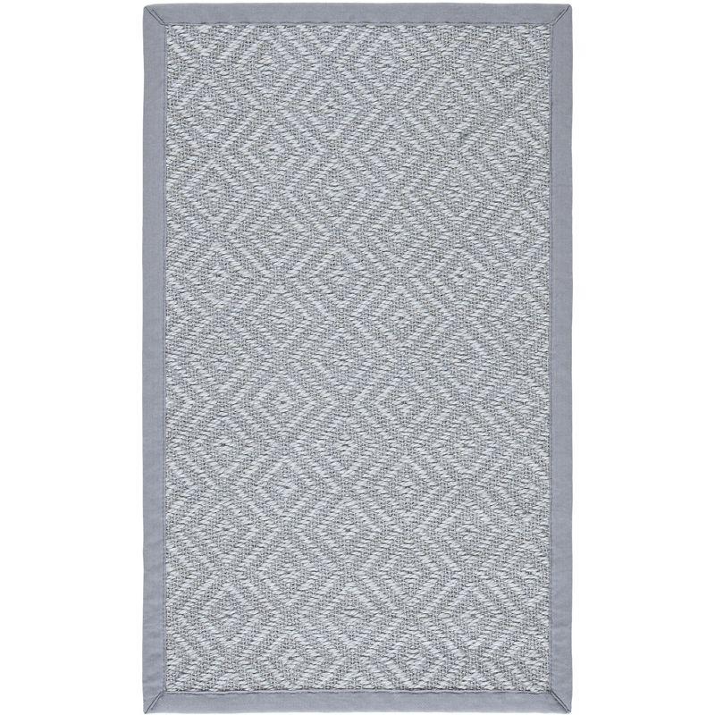 Light Grey Hand-Knotted Sisal Area Rug 2' x 3'