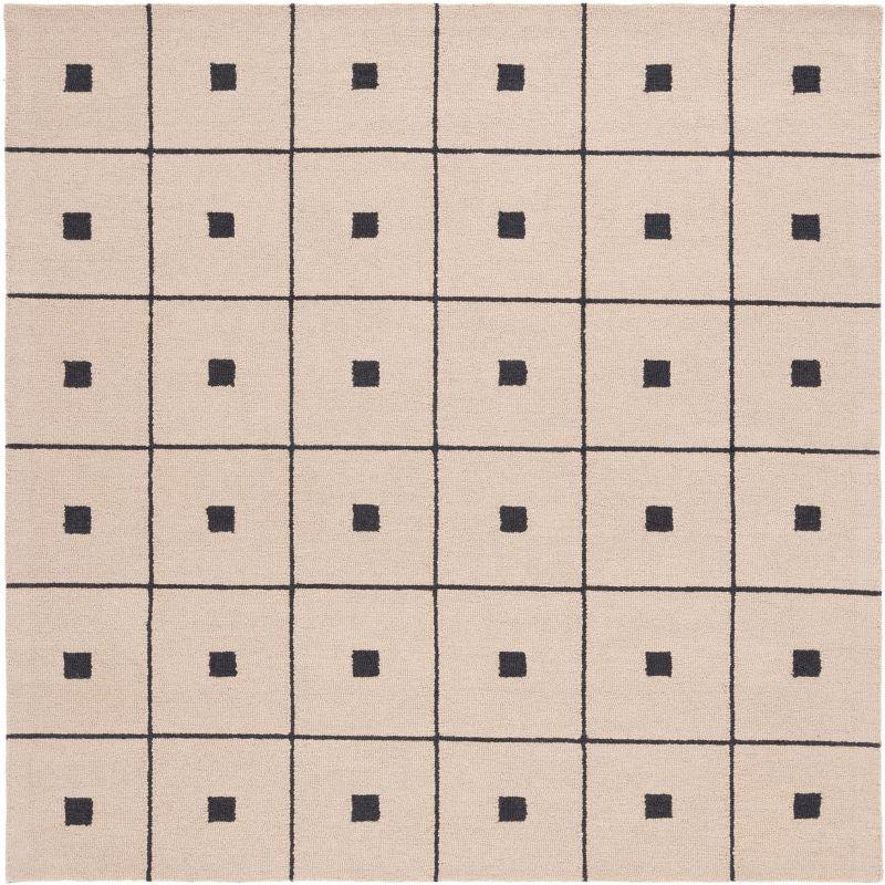 Martha Stewart Martha Stewart 300 Hand Tufted Wool/Cotton with Latex Geometric Rug in Beige/Black