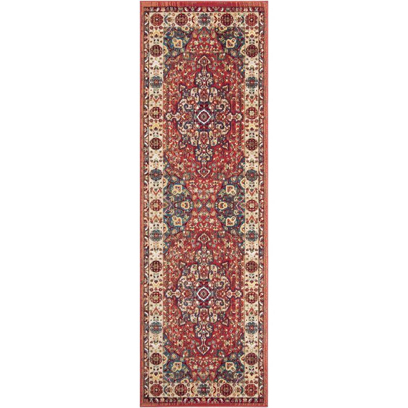 Kashan KSN305 Power Loomed Runner Rug - Red/Ivory - 2'6"x8' - Safavieh
