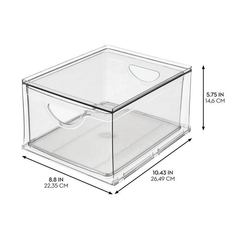 iDesign iDesign Stackable Storage Drawer for Fridge or Pantry - Set of 4 - Clear (Set of 4)