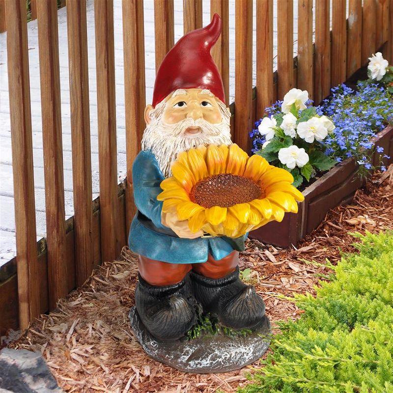 Garden Gnomes Sunflower Sandra Statue