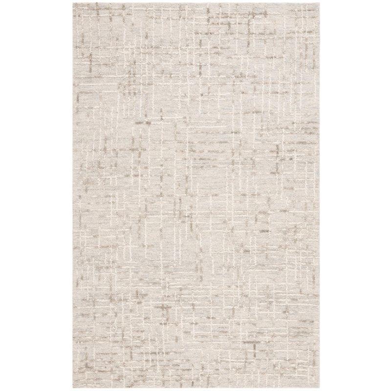 Gray Abstract Handmade Tufted Wool Area Rug, 3' x 5'