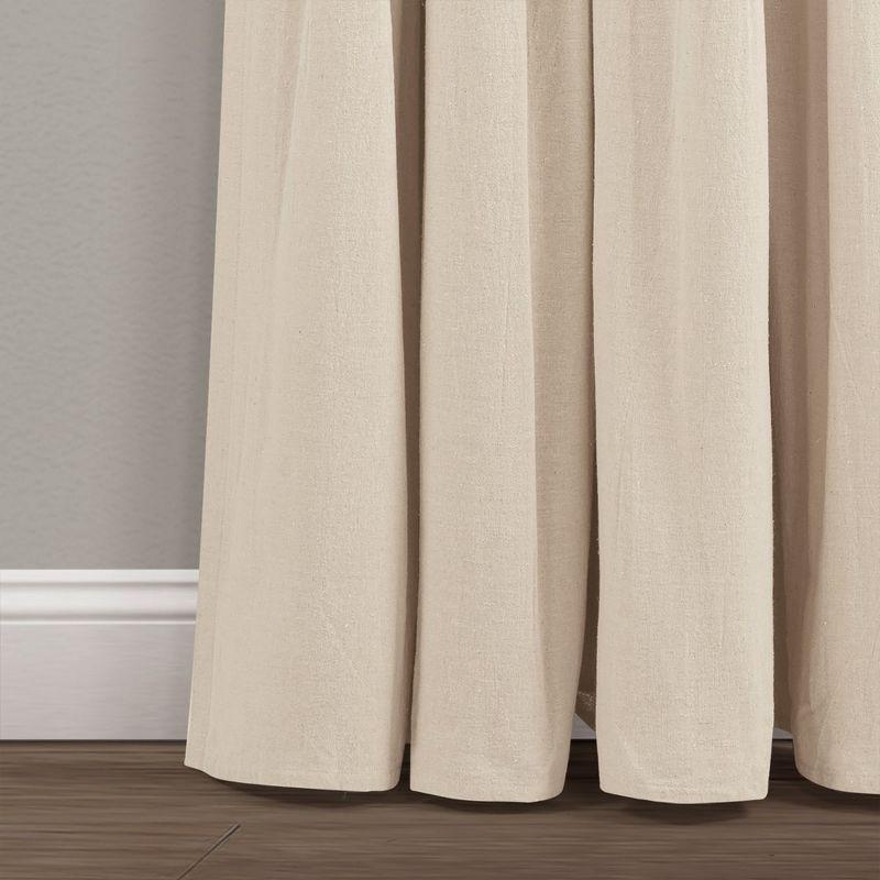 Linen Button 100% Lined Blackout Window Curtain Panel Dark Linen Single 40X84