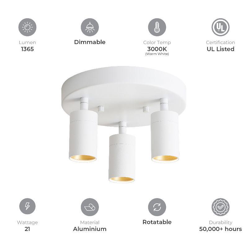 Vidalite 11.6'' 3 -Light Track Kit with Dimmable