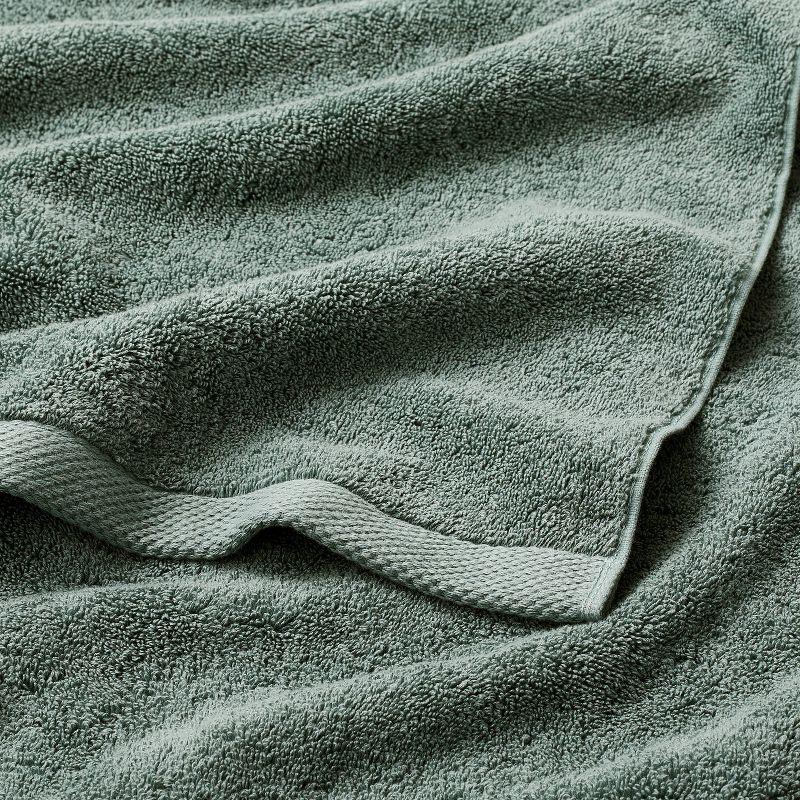 Organic Bath Sheet Dark Teal Blue - Casaluna™: Heavyweight Organic Cotton, Low Lint, GOTS & OEKO-TEX Certified