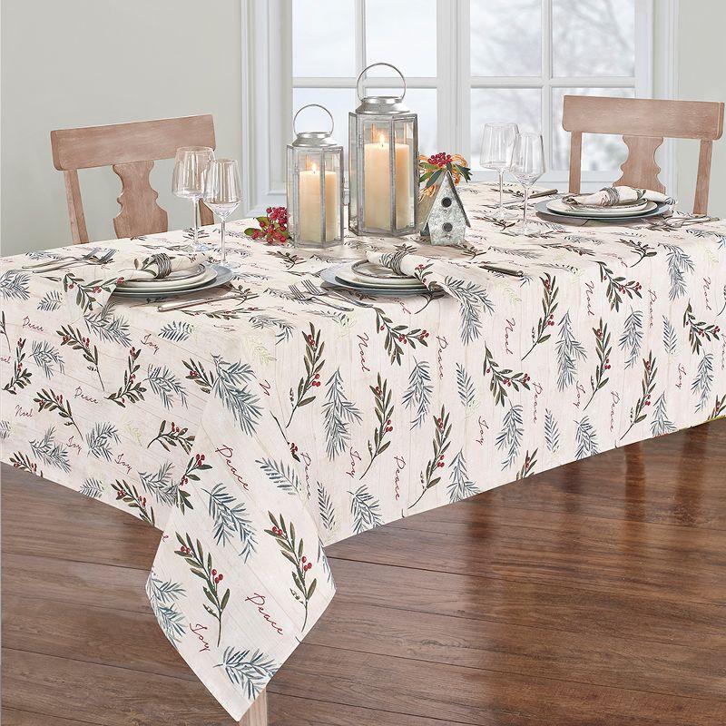 Elrene Holiday Tree Trimmings Tablecloth - Red/Green - Elrene Home Fashions