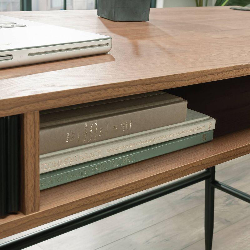 Ambleside LDesk Serene Walnut - Sauder: Home Office, Full Extension Slides, Metal Hardware