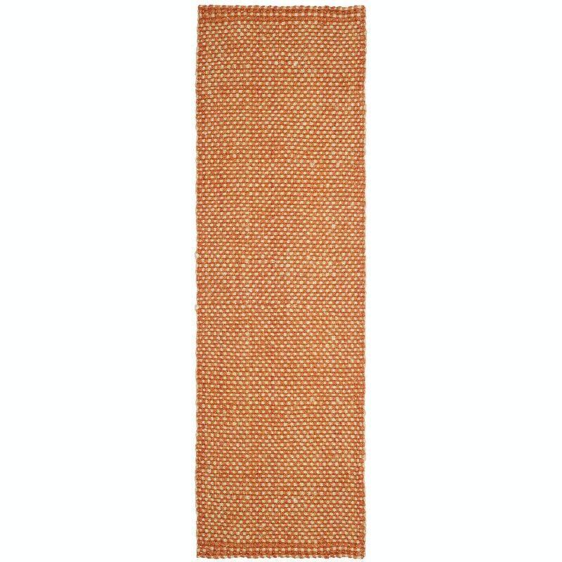 Natural Fiber NF262 Hand Woven Indoor Runner Rug - Rust/Natural - 2'3"x8' - Safavieh.