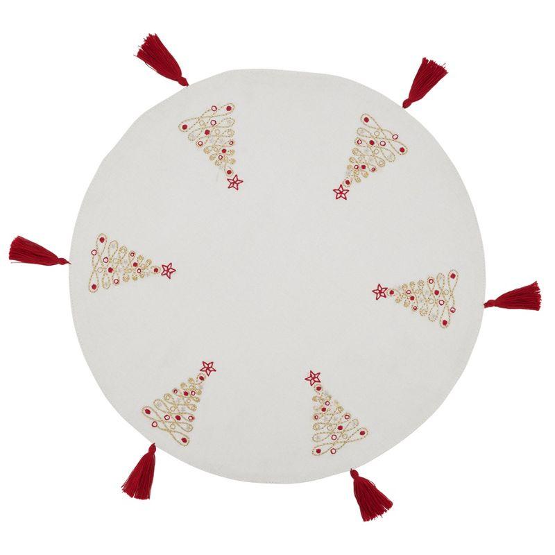 100% Cotton No Pattern Round Placemat