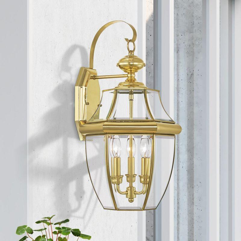 Livex Lighting Monterey 3 - Light Wall Light in  Polished Brass