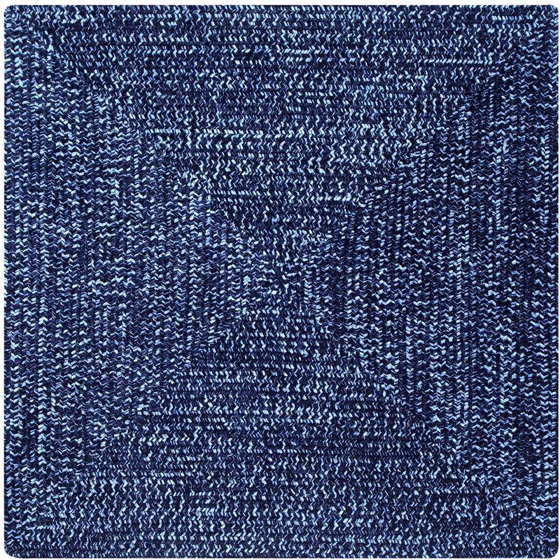 30" x 50" Chenille Tweed Collection Navy & Smoke Blue Reversible Indoor Area Utility Oval Rug - Better Trends