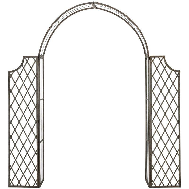 Jaida 87.8" Rustic Blue Iron Outdoor Arbor