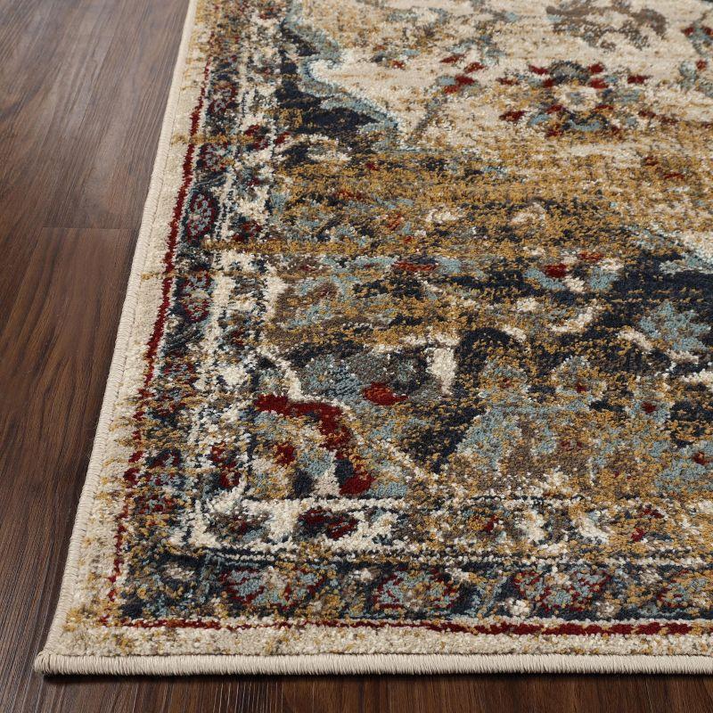 Modern Abstract Distressed Cracks Indoor Runner or Area Rug by Blue Nile Mills