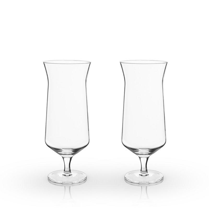 Raye Angled Crystal Hurricane Glasses