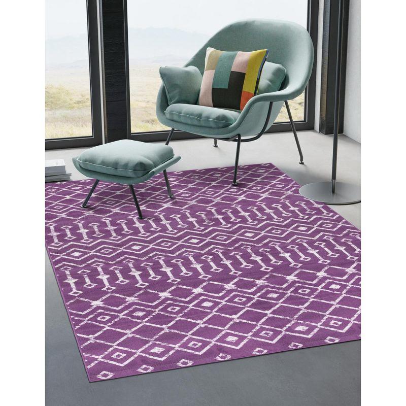 Unique Loom Moroccan Trellis Mamounia Geometric Indoor Woven Area Rug