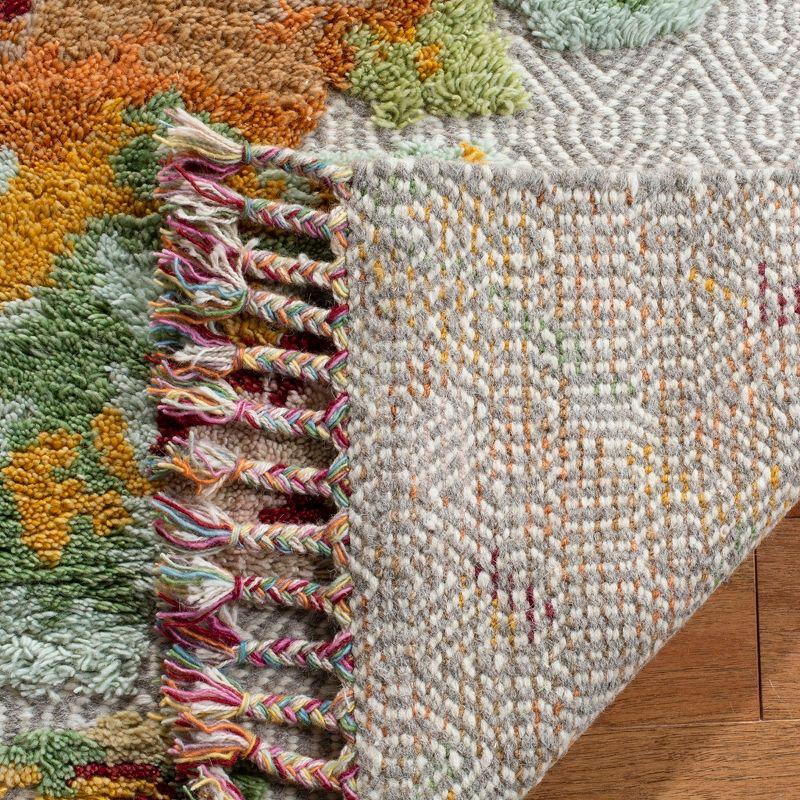 Kenya KNY801 Hand Knotted Area Rug - Orange/Light Grey - 8'x10' - Safavieh.