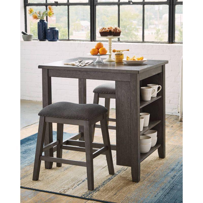 Set of 3 Caitbrook Counter Height Dining Table and Bar Stools Gray - Signature Design by Ashley