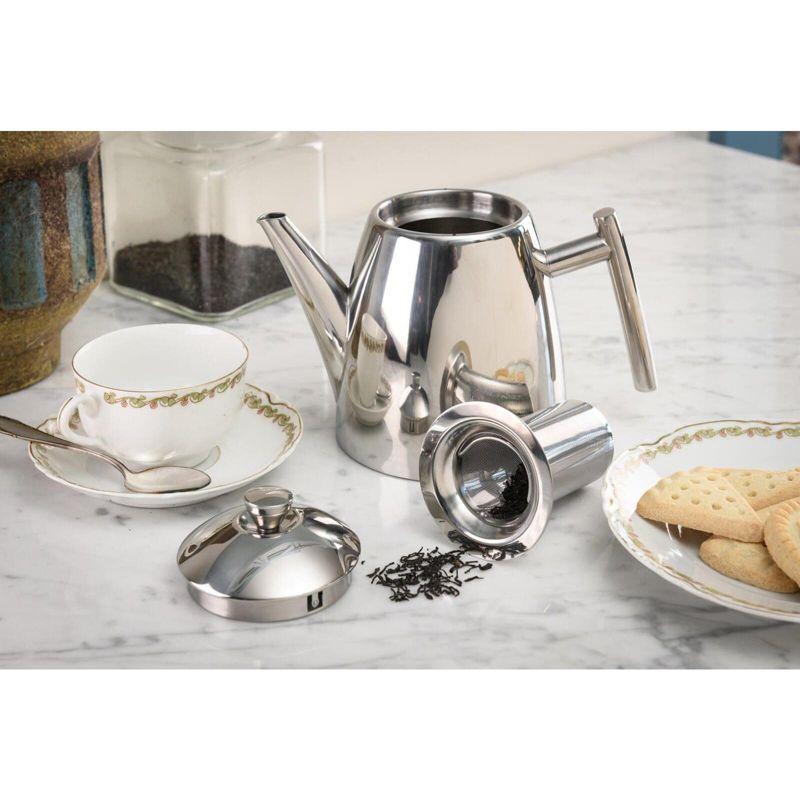 Frieling Primo Teapot w/ infuser, mirror finish, 14 fl. Oz., Stainless steel