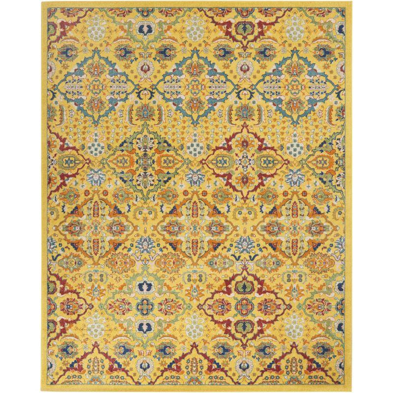Nourison Allur Boho Indoor Area Rug Yellow Multicolor 7' x 10'