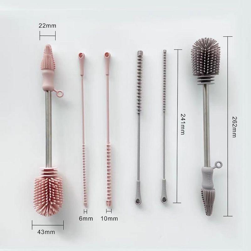 Haakaa Silicone Cleaning Brush Kit Suva Grey