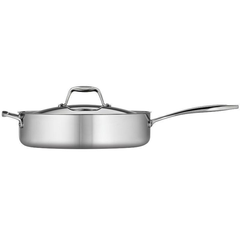 Tri-Ply Stainless Steel 3-Quart Deep Saute Pan with Lid