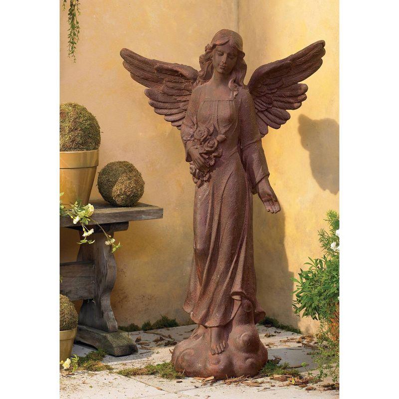 Kensington Hill Large Tall English Tudor Angel Garden Statue Sculpture Holy Decor Outdoor Garden Front Porch Patio Yard Outside Home 41 1/2" High