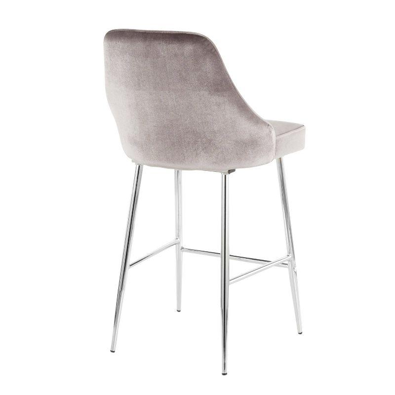 Upholstered Counter Stool with Metal Frame