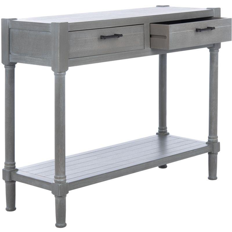 Filbert 2 Drawer Console Table - White Washed Grey - Safavieh