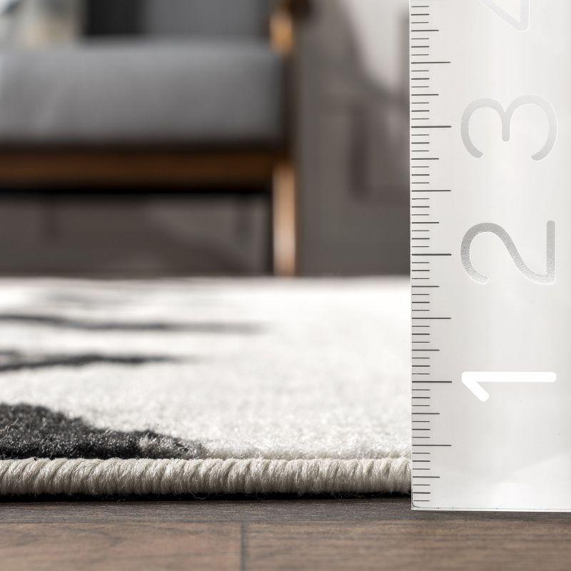 Nuloom Addison Chevron 9x12 Indoor Area Rug for Living Room Bedroom Dining Room Kitchen, Grey/Ivory