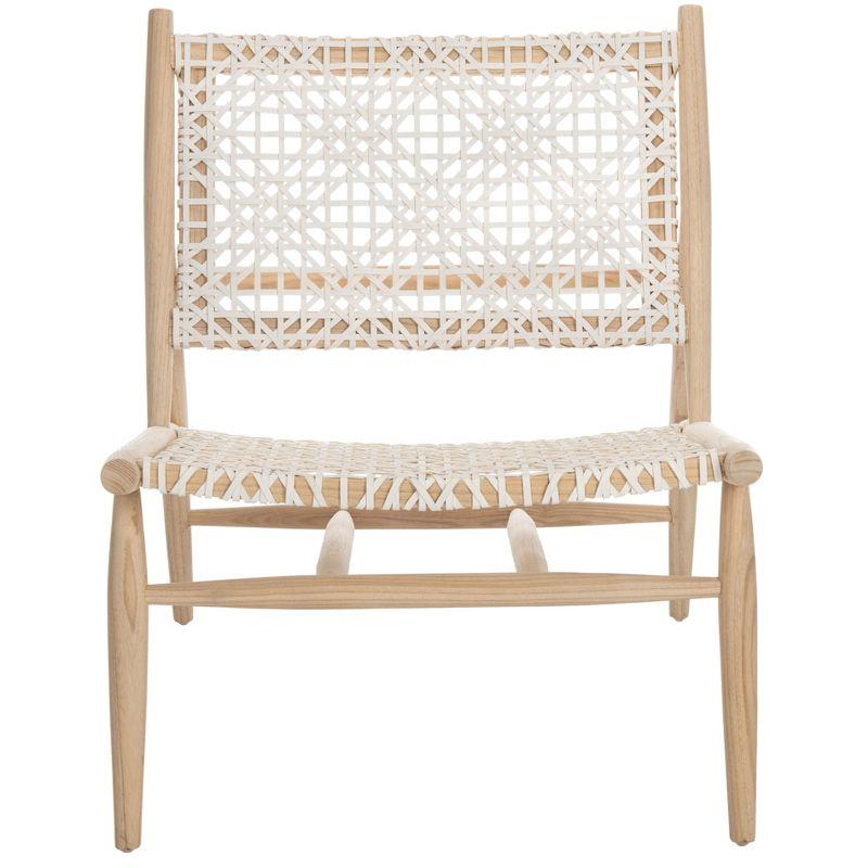 Bandelier Accent Chair - ACH1000 - Light Natural/White - Safavieh