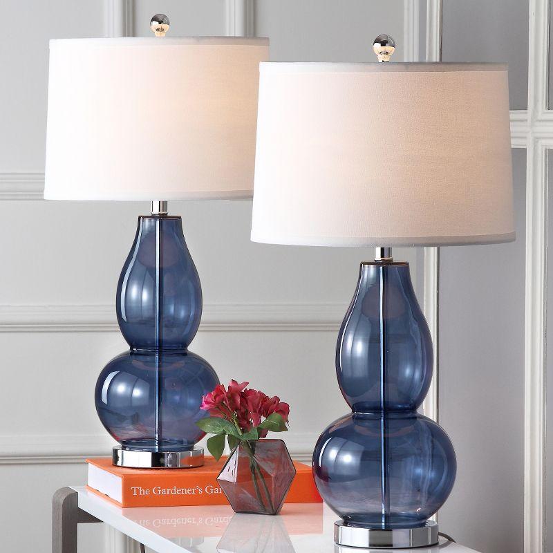 Mercurio Double Gourd Lamp (Set of 2) - 28.5 Inch Height - LIT4155 - Blue - Safavieh